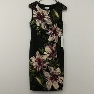 Calvin Klein Sleeveless Flowered Dress